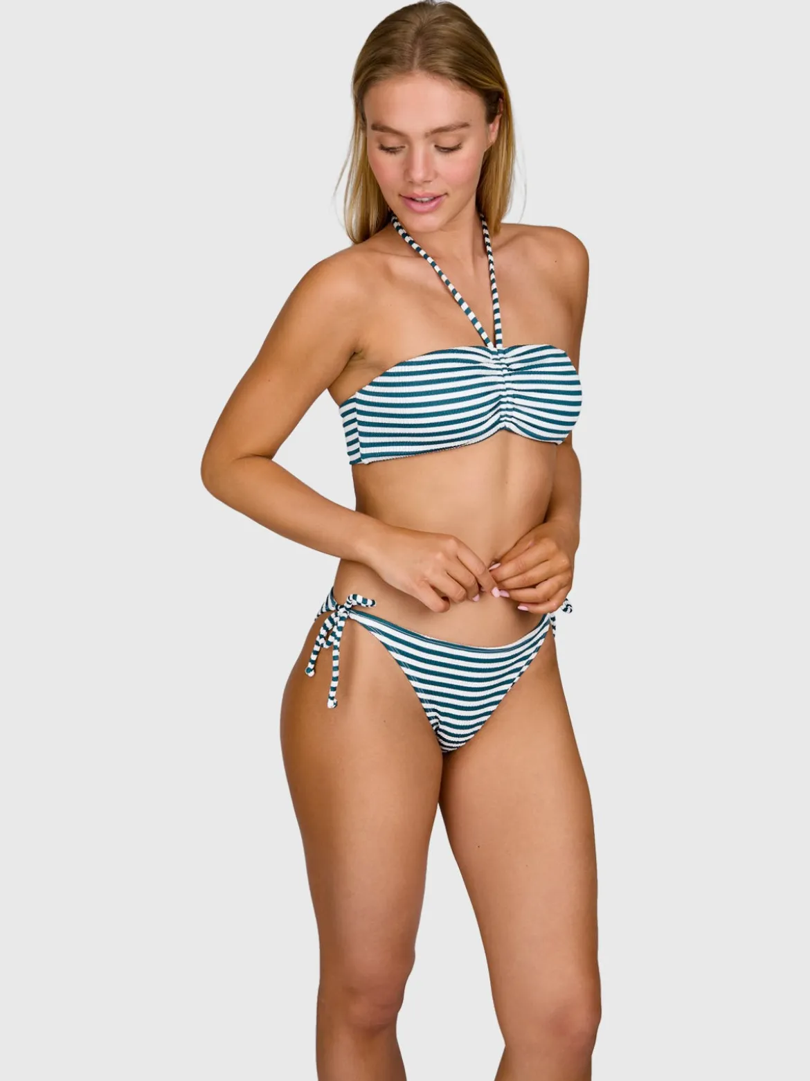 Salanina-Stripe Dames Bikini Bottom | Snow