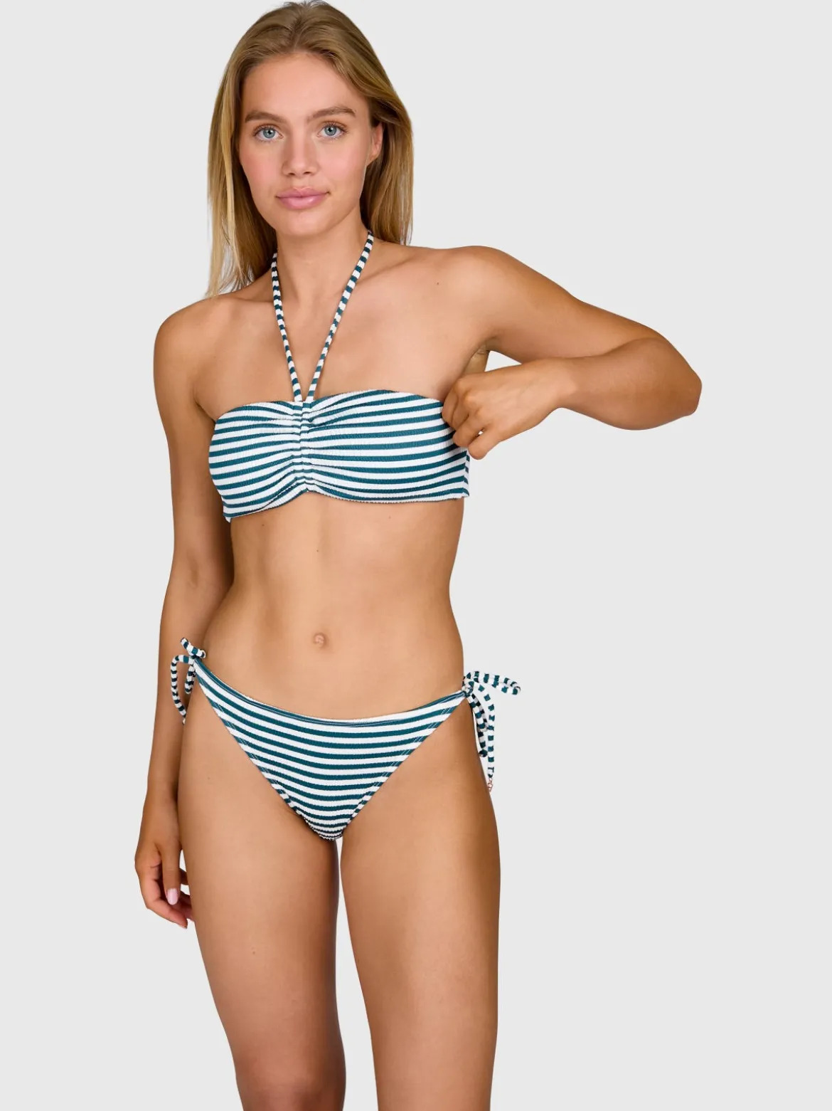 Salanina-Stripe Dames Bikini Bottom | Snow