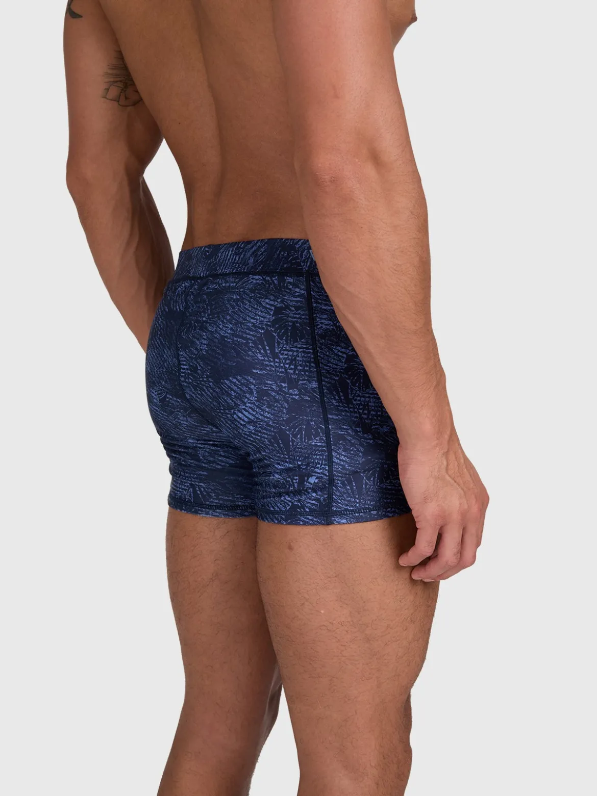 Samier-Print Heren Zwem Trunks | Indigo Blue