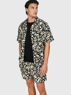 Sanni-Print Heren Shirt | Feather Grey