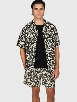 Sanni-Print Heren Shirt | Feather Grey