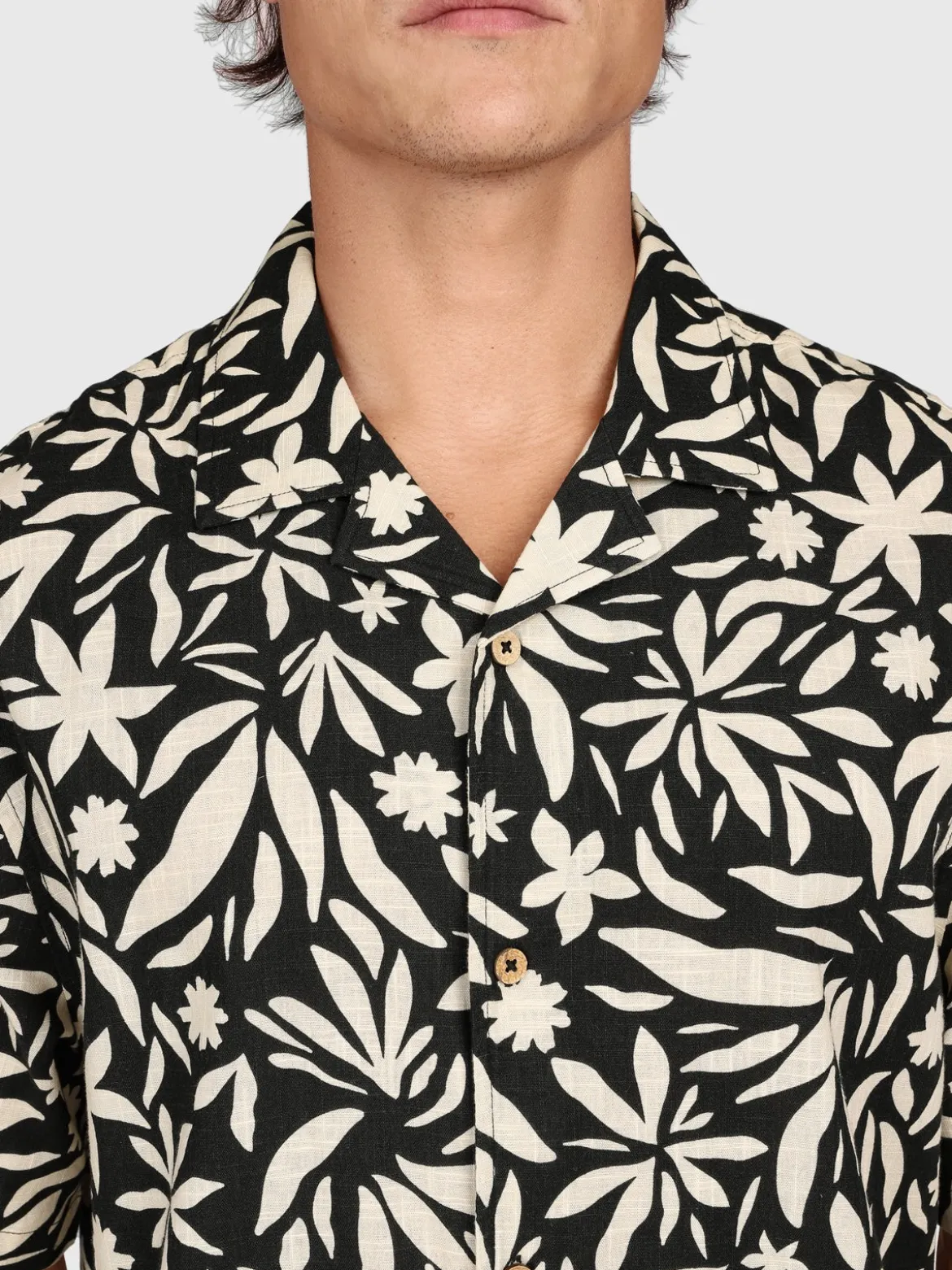 Sanni-Print Heren Shirt | Feather Grey