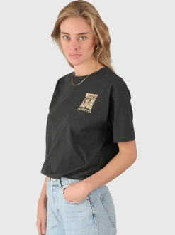 Seaya-Swirl Dames T-shirt | Pirate Black