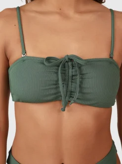 Selas-Rib Dames Bandeau Bikini Set | Juniper