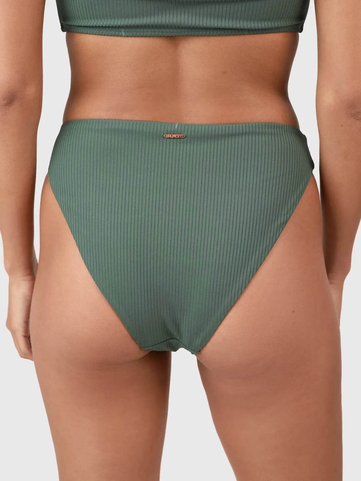 Selas-Rib Dames Bandeau Bikini Set | Juniper