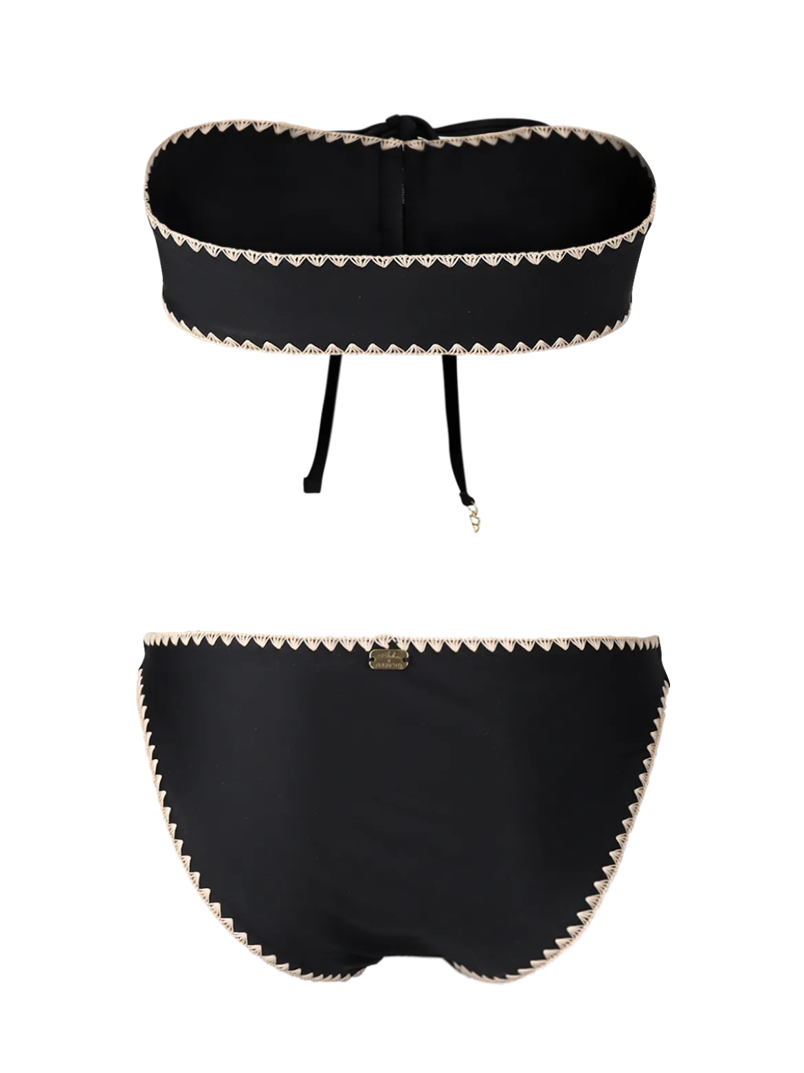 Selaya Dames Bandeau Bikini Set | Black