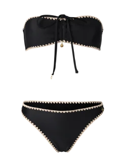 Selaya Dames Bandeau Bikini Set | Black
