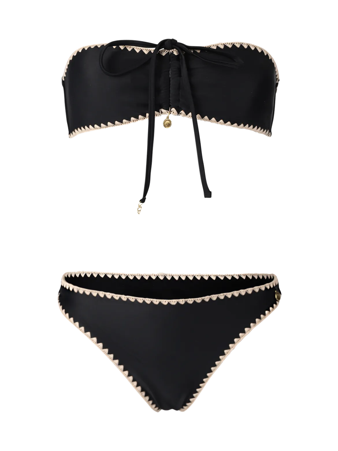 Selaya Dames Bandeau Bikini Set | Black