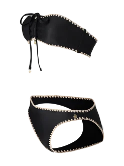 Selaya Dames Bandeau Bikini Set | Black