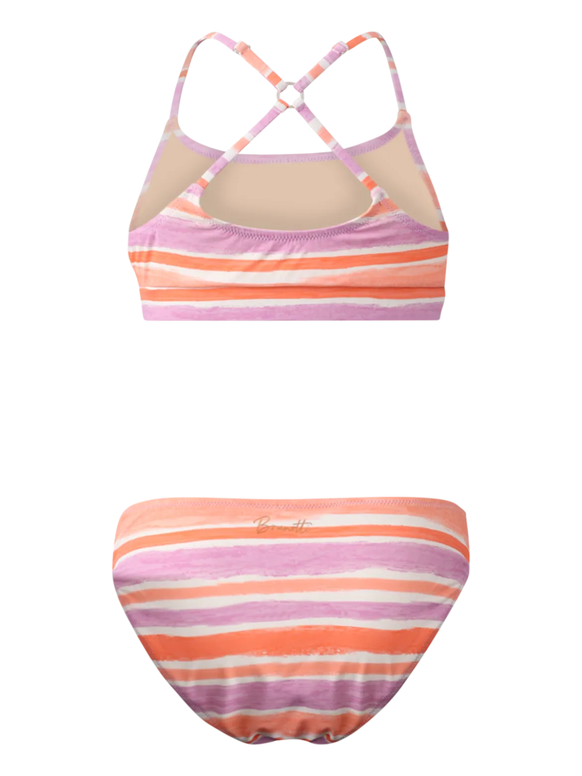 Sofia-Stripe Meisjes Bralette Bikini | Snow
