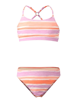 Sofia-Stripe Meisjes Bralette Bikini | Snow