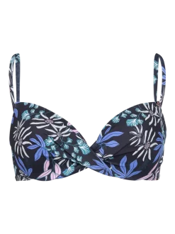 Stefana-Print Dames Bikini Top | Zwart