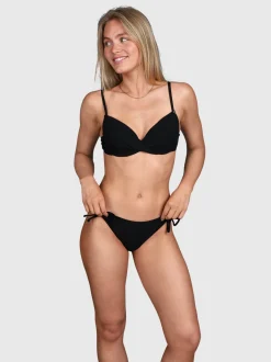 Stefana-Rib Dames Bikini Top | Zwart