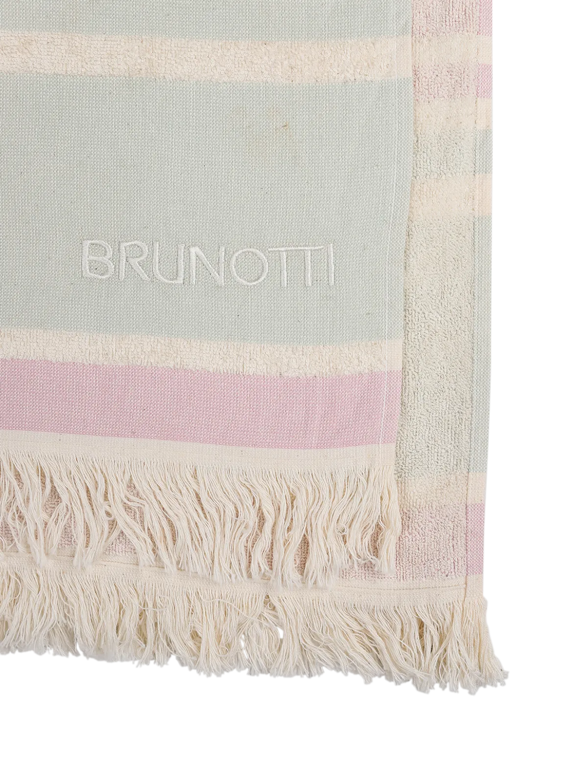 Stripey Uni Strand Laken | Aqua Grey