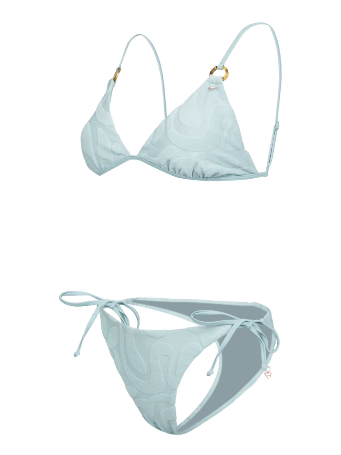 Sunanda-Jacquard Dames Bikini | Aqua Grey