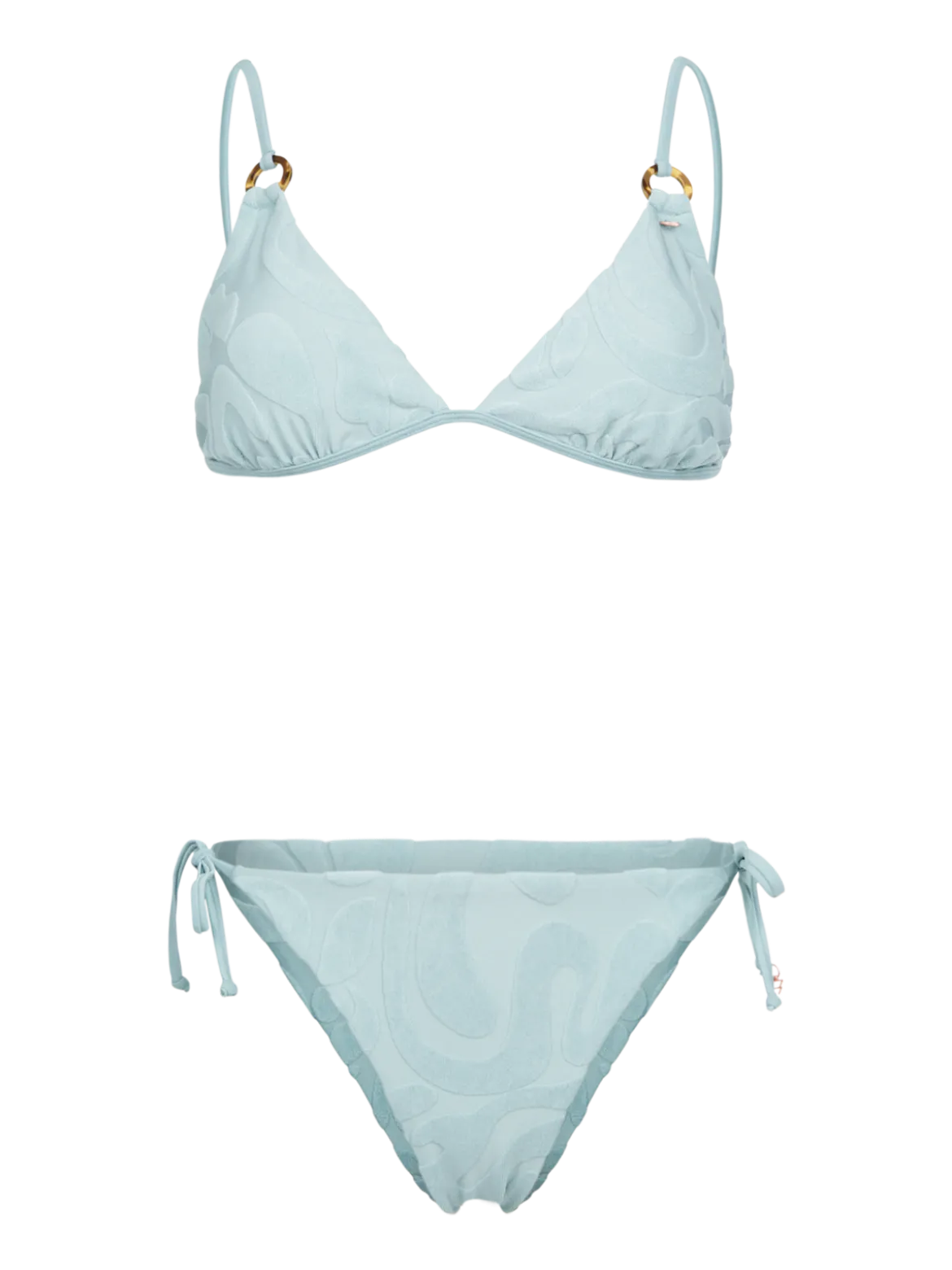 Sunanda-Jacquard Dames Bikini | Aqua Grey