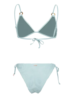 Sunanda-Jacquard Dames Bikini | Aqua Grey