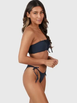 Suus-Rib Dames Bikini Bandeau Top | Indigo Blue