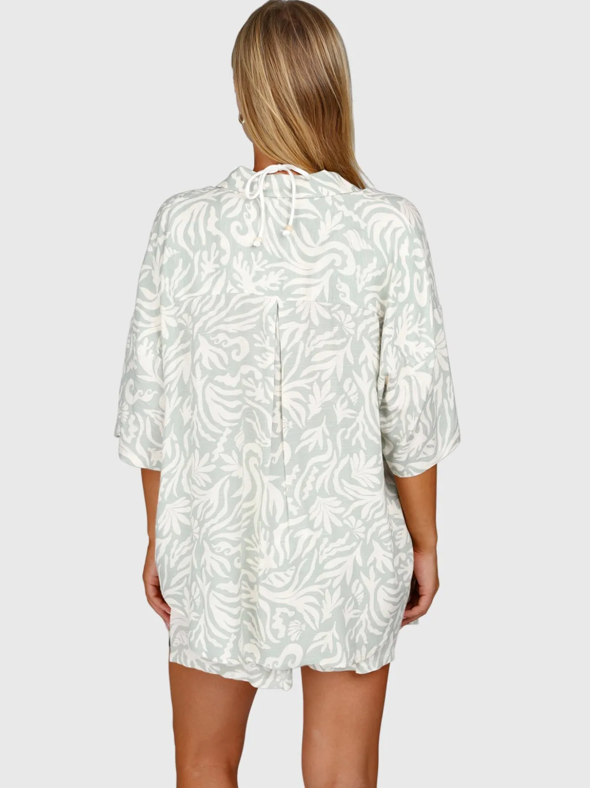 Teodhora Dames Shirt | Aqua Grey