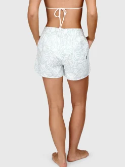 Toluca-Print Dames Zwem Shorts | Aqua Grey