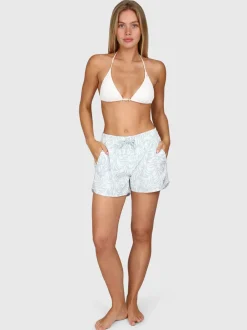 Toluca-Print Dames Zwem Shorts | Aqua Grey