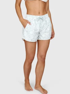 Toluca-Print Dames Zwem Shorts | Aqua Grey