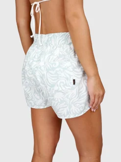 Toluca-Print Dames Zwem Shorts | Aqua Grey