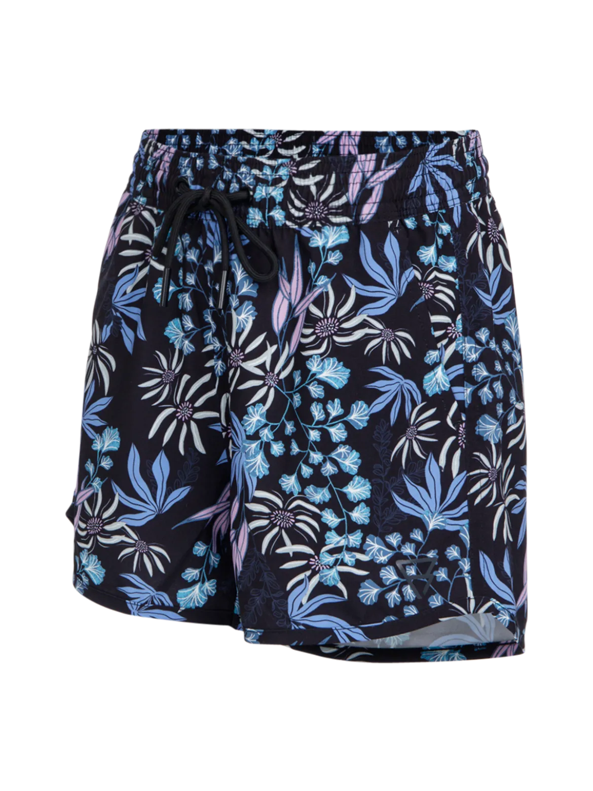 Tulya-Print Meiden Zwem Shorts | Zwart
