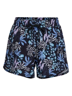 Tulya-Print Meiden Zwem Shorts | Zwart