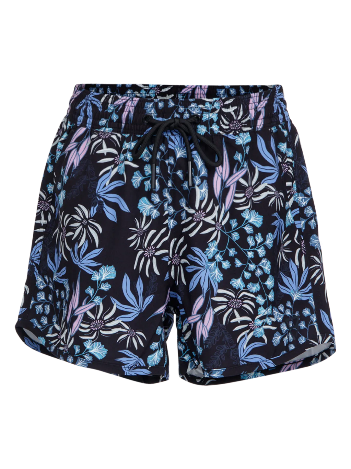 Tulya-Print Meiden Zwem Shorts | Zwart