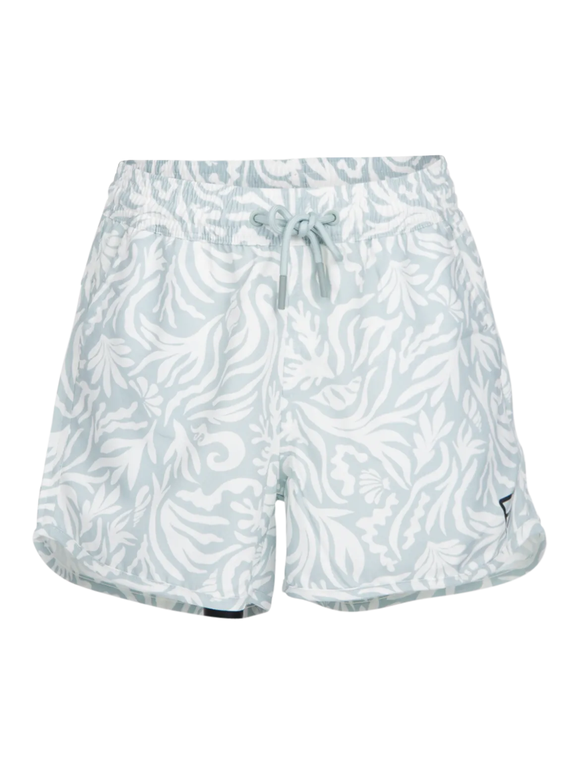 Tulya-Print Meiden Zwem Shorts | Aqua Grey