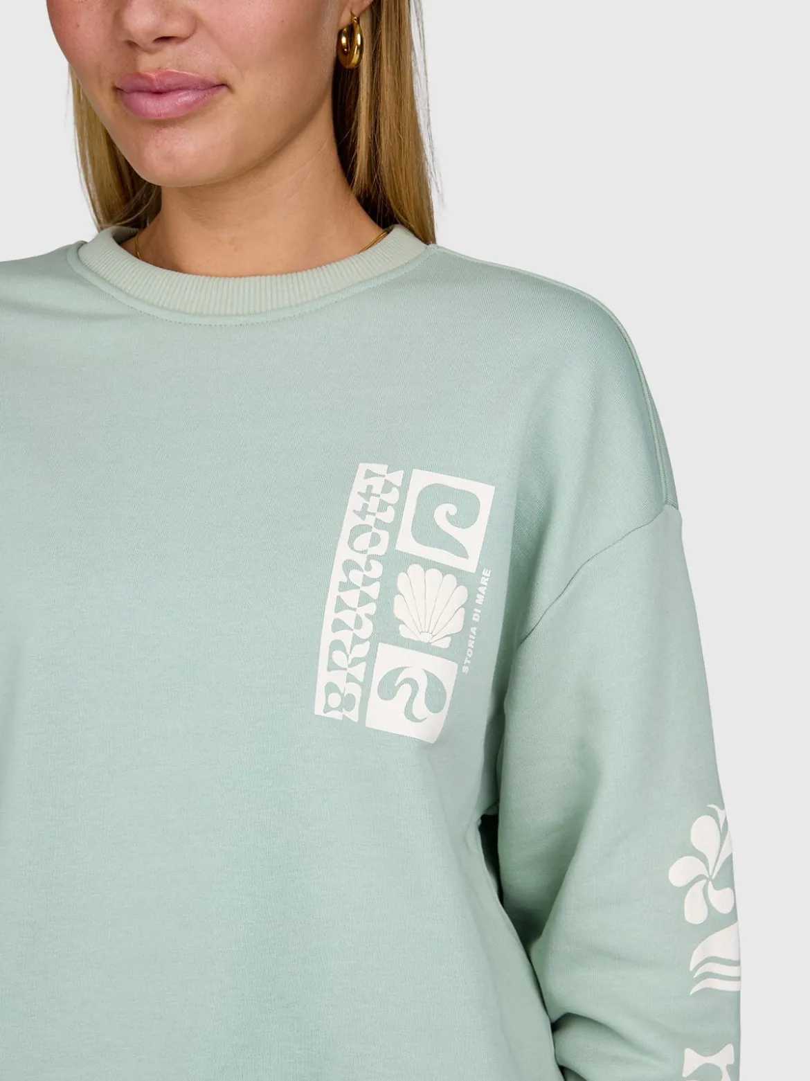 Yanouka Dames Sweater | Aqua Grey