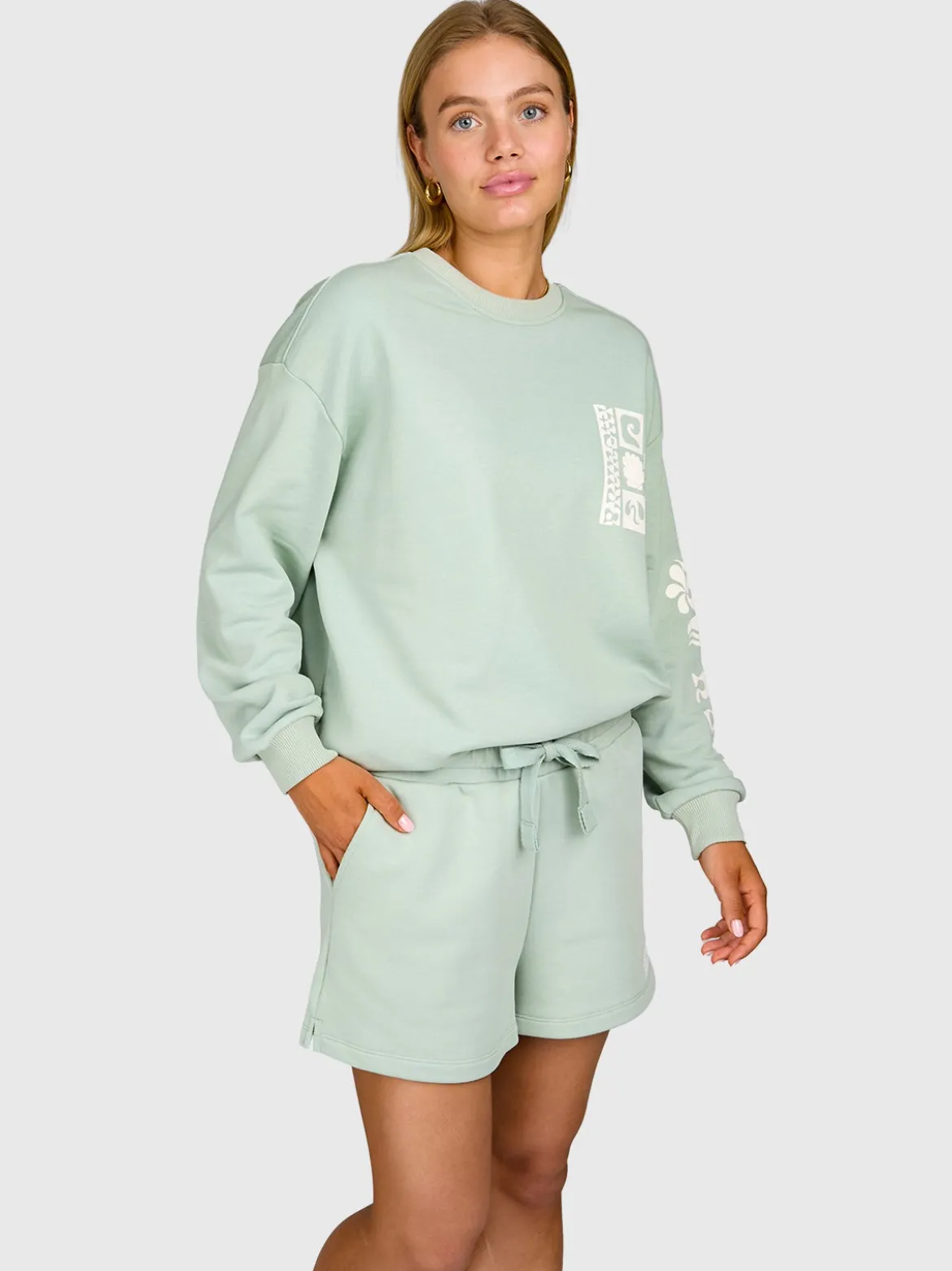 Yanouka Dames Sweater | Aqua Grey