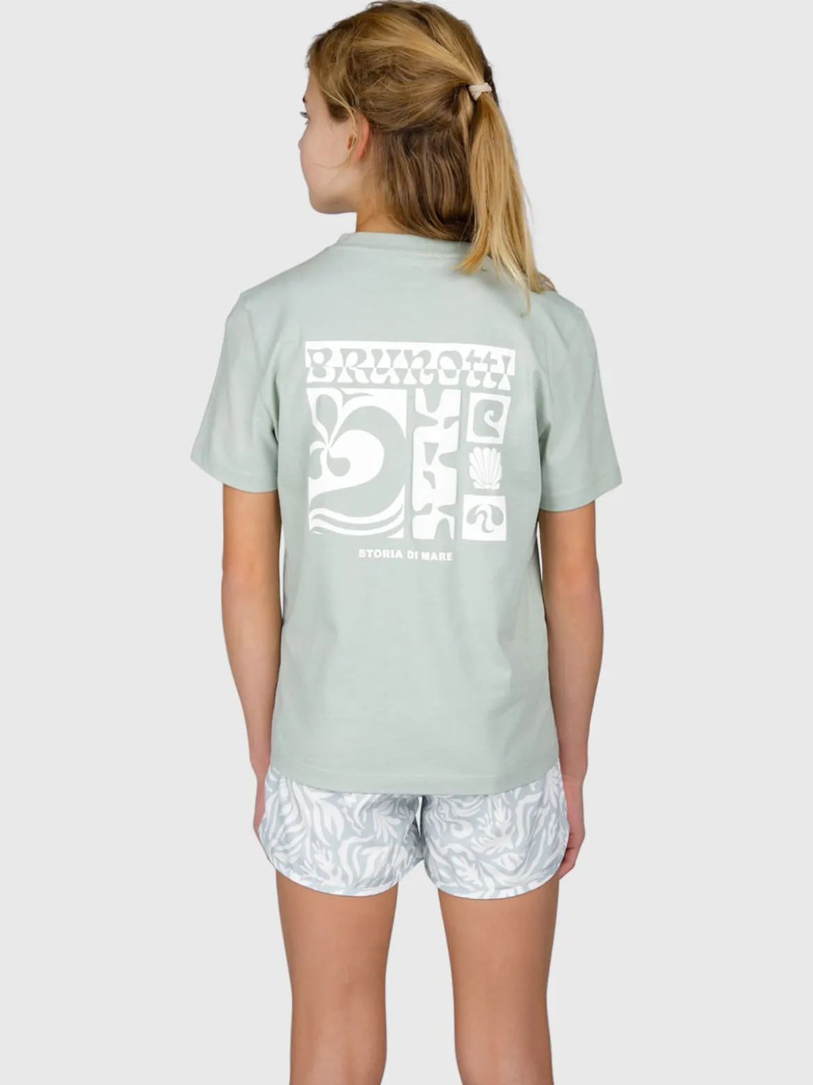 Zennandy Meisjes T-shirt | Aqua Grey