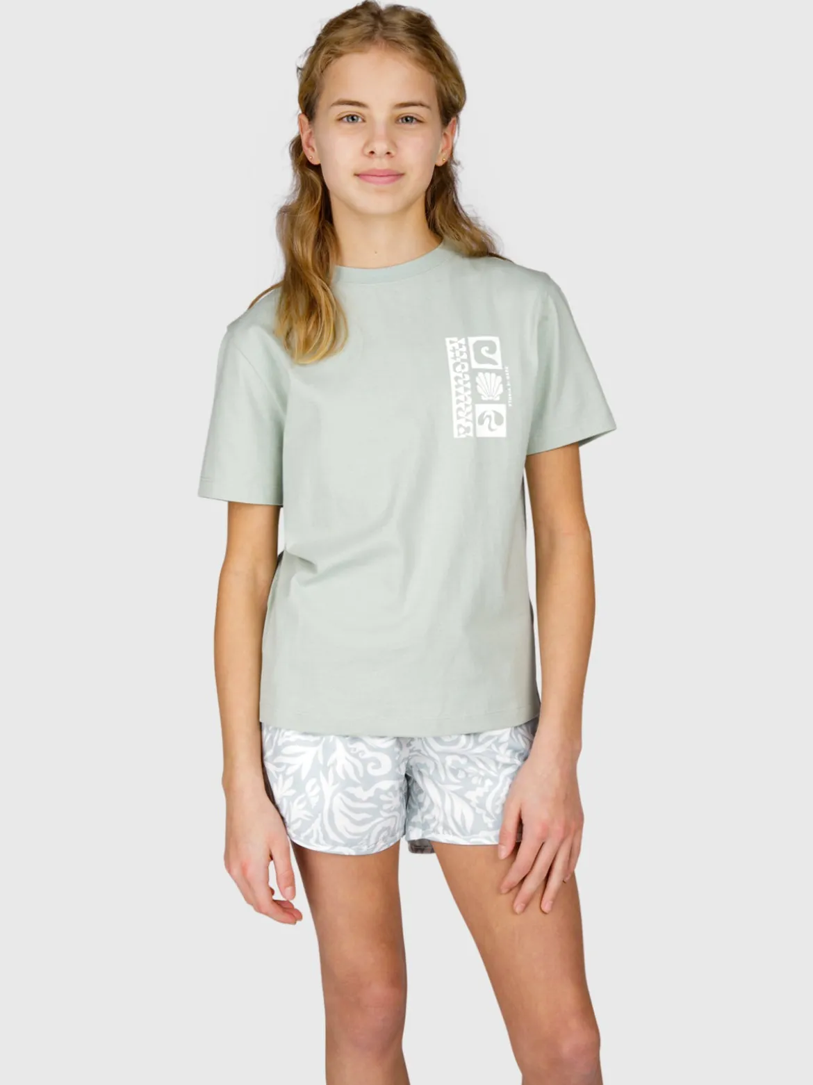 Zennandy Meisjes T-shirt | Aqua Grey
